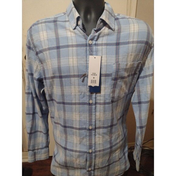 Saddlebred Other - NEW NWT Men's Saddlebred Comfort Flex Classic Fit Button Shirt Blue Plaid Medium